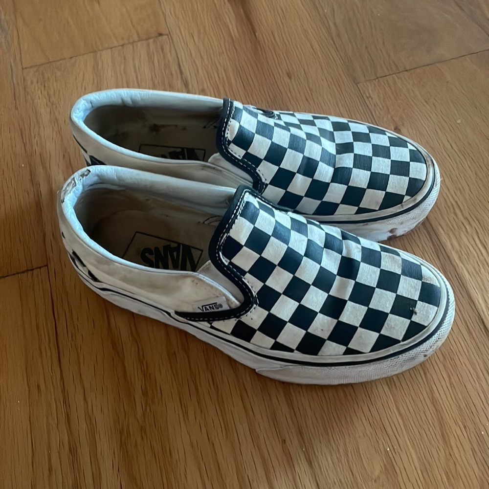 Platform checkered slip-ons from Vans